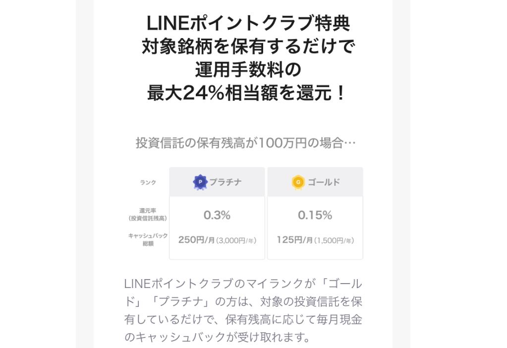 LINE証券のLINEポイントクラブの特典